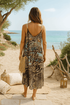 Robe longue imprimé léopard "Summer Vibes" - Mam’s Ailes