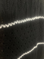 Détail de la maille ajourée de la robe longue Naïa en coton et acrylique