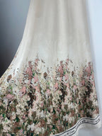 Robe longue Salomé — Satin fleuri - Mam’s AilesEcru