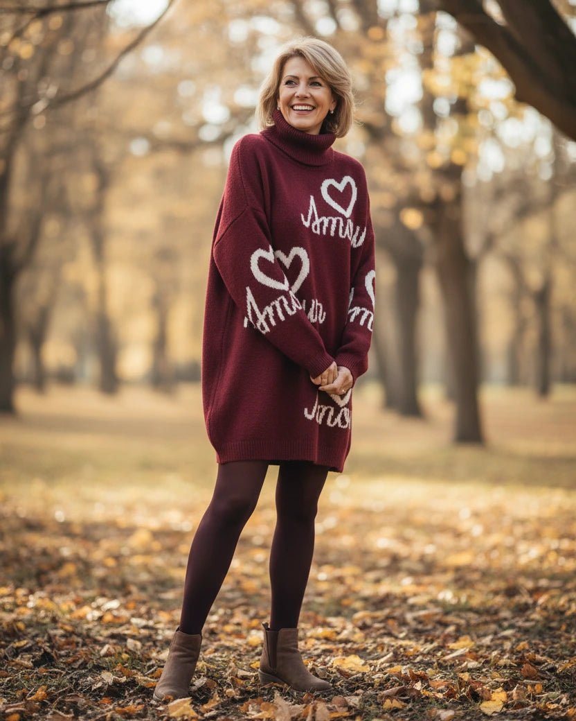 Robe-pull Amour longueur 86 cm, vue d’ensemble
