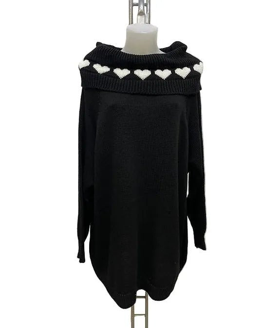 Robe Pull Giulia Épaules Bardot Col Transformable – 100% Acrylique – Made in Italy 36 - 52 - Mam’s Ailes