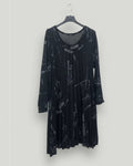 Robe-pull Lyria noire en maille extensible