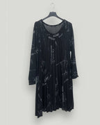 Robe-pull Lyria noire en maille extensible