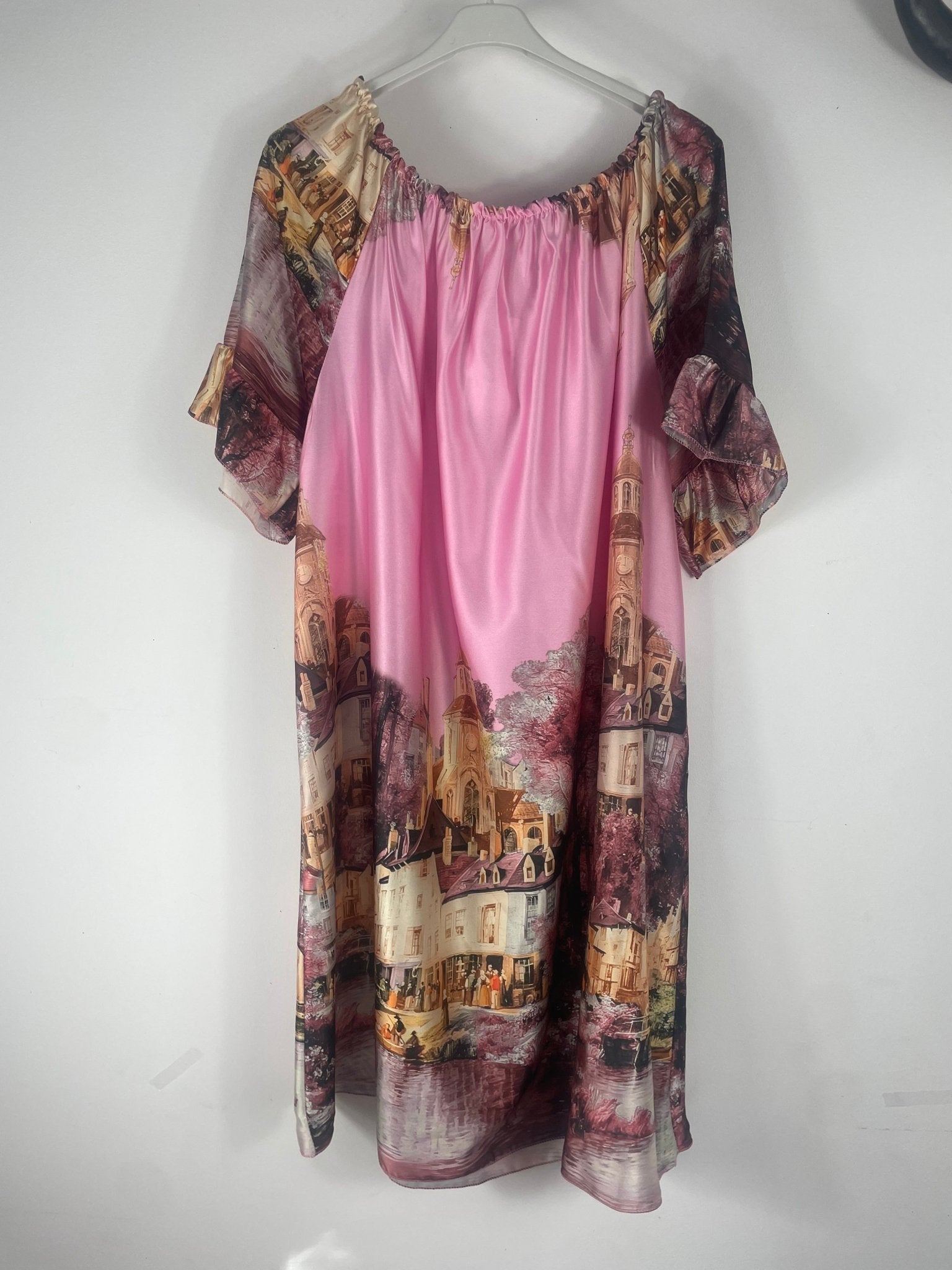 Robe satinée Élise - Épaules modulables - Mam’s AilesRose