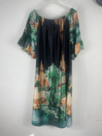 Robe satinée Élise - Épaules modulables - Mam’s AilesVert