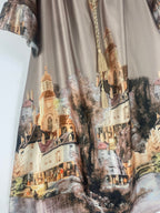 Robe satinée Élise - Épaules modulables - Mam’s AilesChampagne