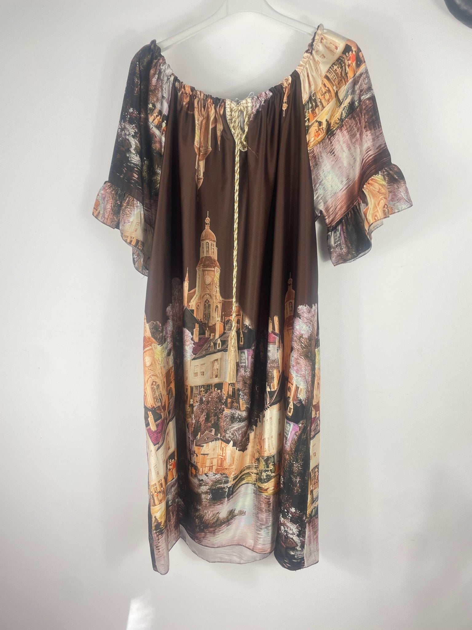 Robe satinée Élise - Épaules modulables - Mam’s AilesVert