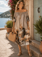 Robe satinée Élise - Épaules modulables - Mam’s AilesMarine