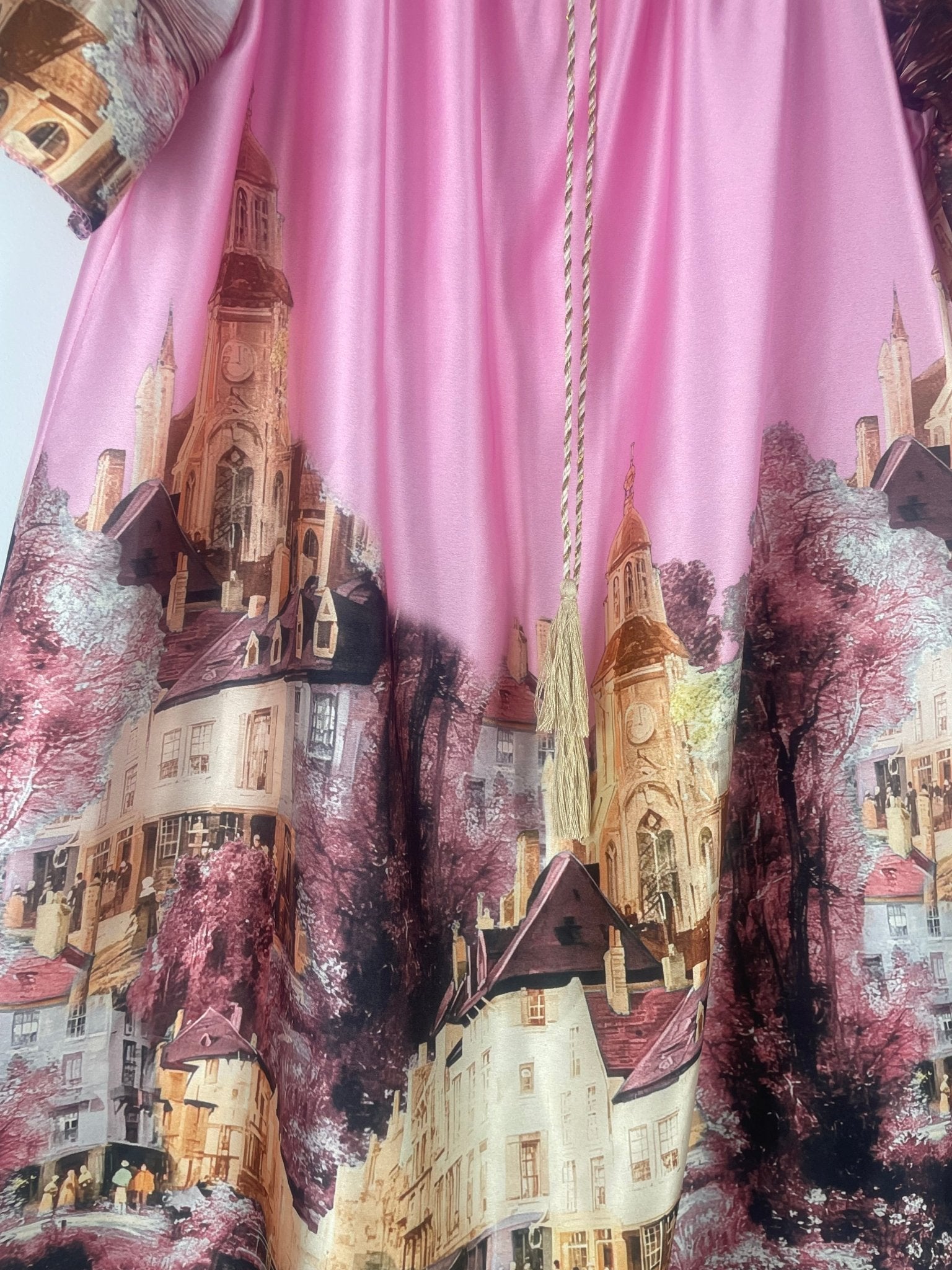 Robe satinée Élise - Épaules modulables - Mam’s AilesRose