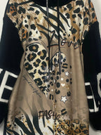 Robe-sweat Léopard Love : détail de l’imprimé