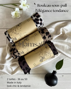 Présentation des Rouleaux Léopard Dentelle chocolat, beige et camel, disponibles en deux tailles