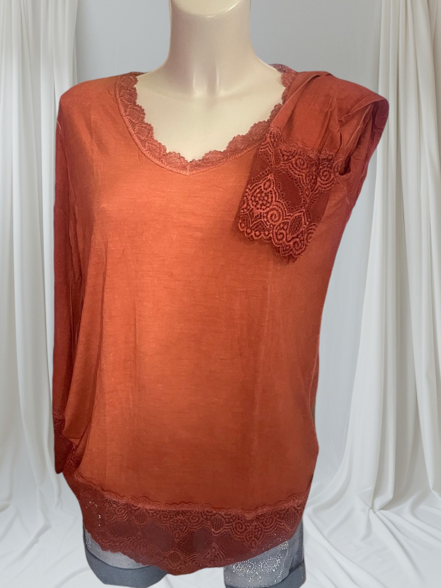 Rouleau Sous pull Dentelle Col V - Mam’s Ailes