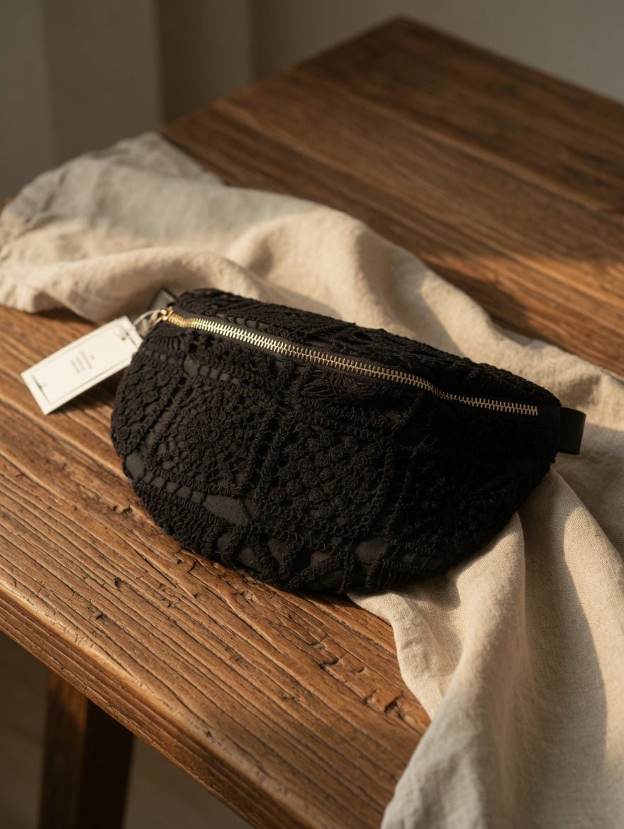 Sac Banane Bohème Brodé - 2 Coloris - Mam’s AilesNoir