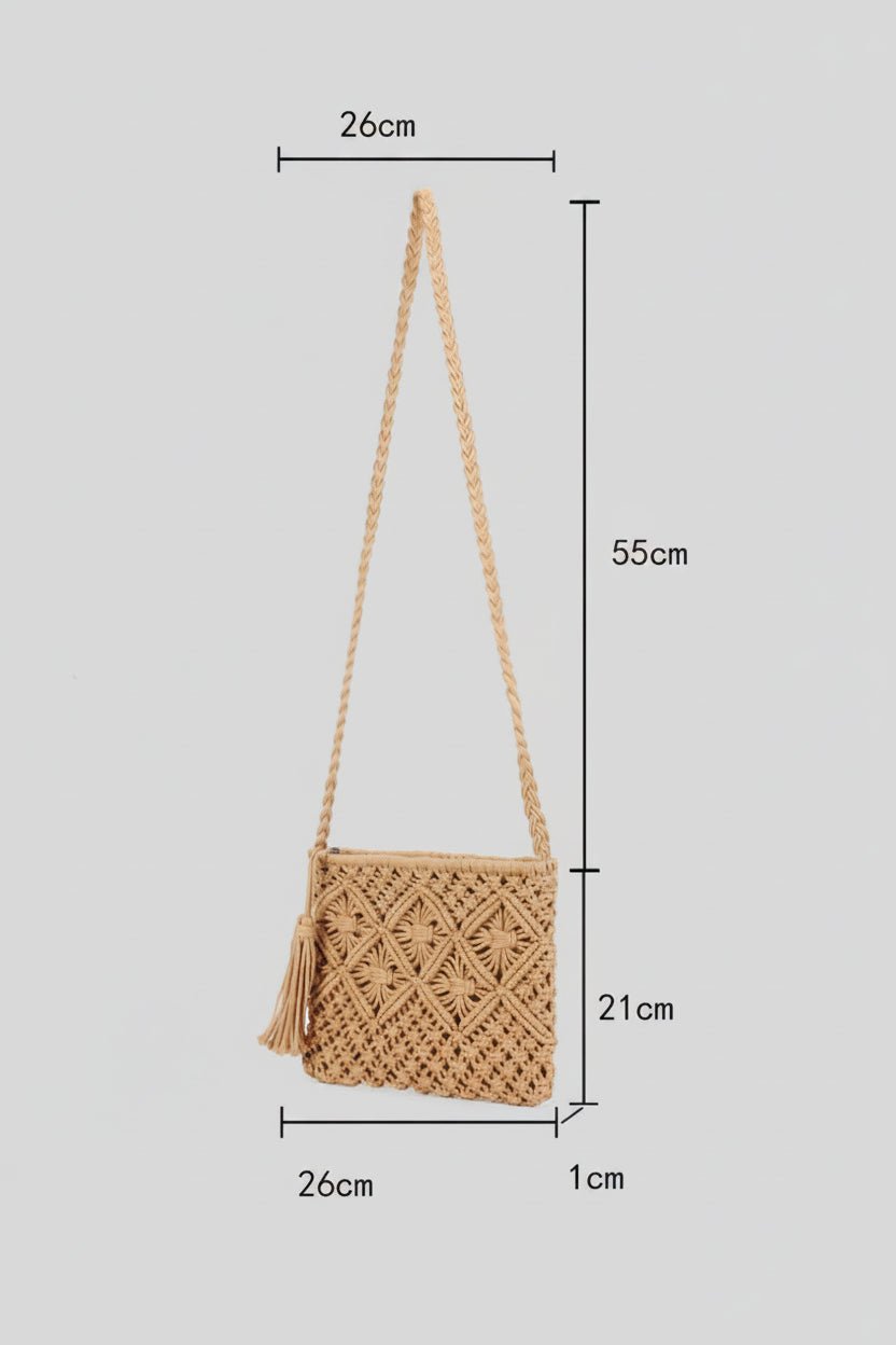 Sac Macramé Bohème - 2 Coloris - Mam’s AilesCrème