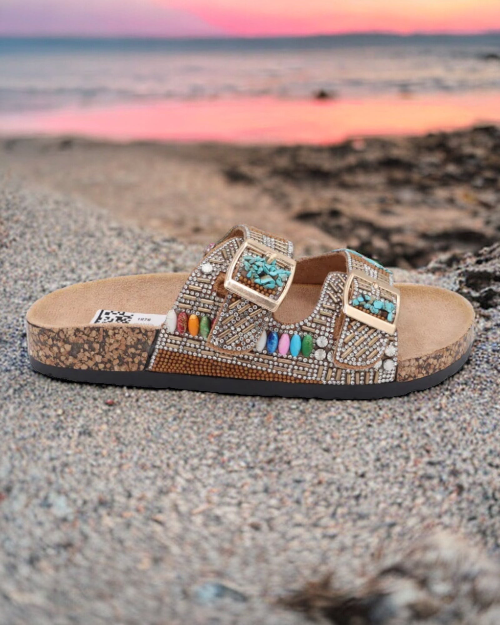 Sandales beiges perles & strass – Confort & éclat ✨ Pointures 37 - Mam’s Ailes