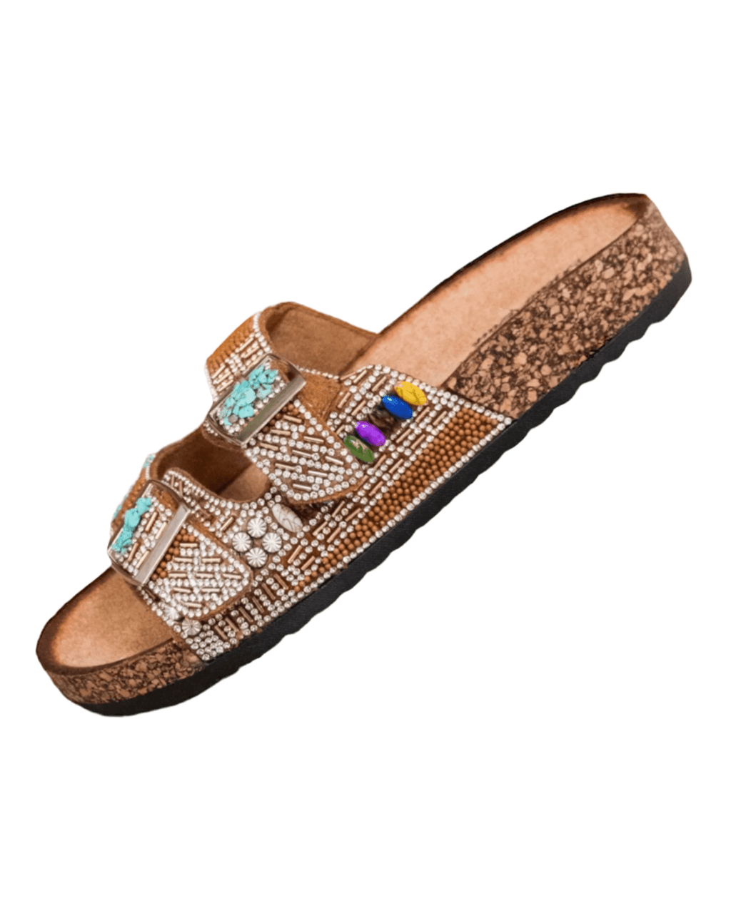 Sandales beiges perles & strass – Confort & éclat ✨ Pointures 37 - Mam’s Ailes