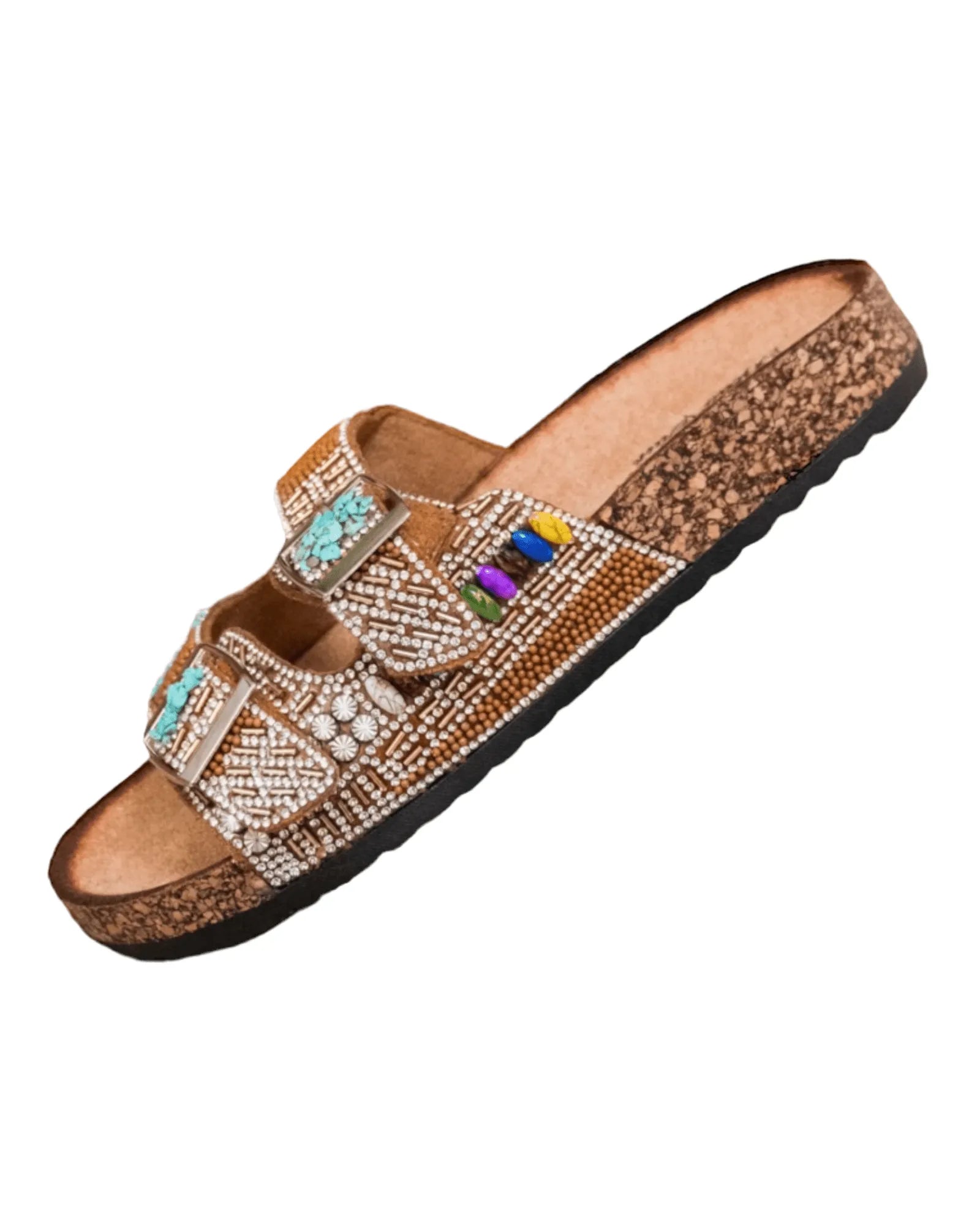 Sandales beiges perles & strass – Confort & éclat ✨ Pointures 37 - Mam’s Ailes