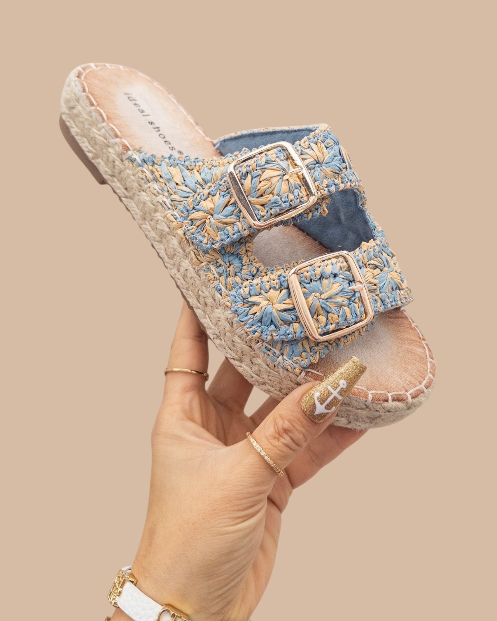 Sandales Divine – Bohème – Bleu - Mam’s Ailes