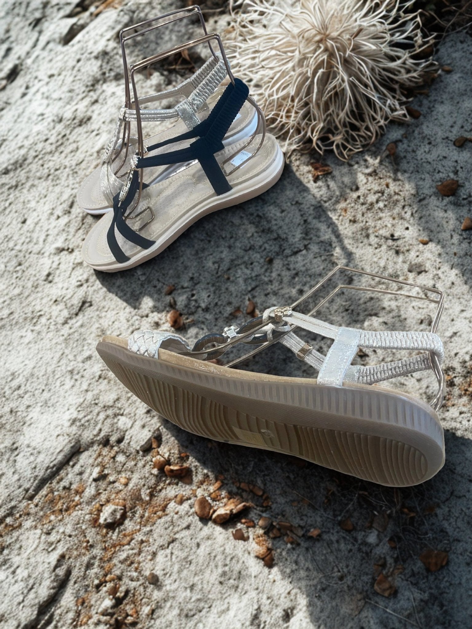 Sandales Plates Doré Rosé Tressées — Du 36 au 41 - Mam’s Ailes36