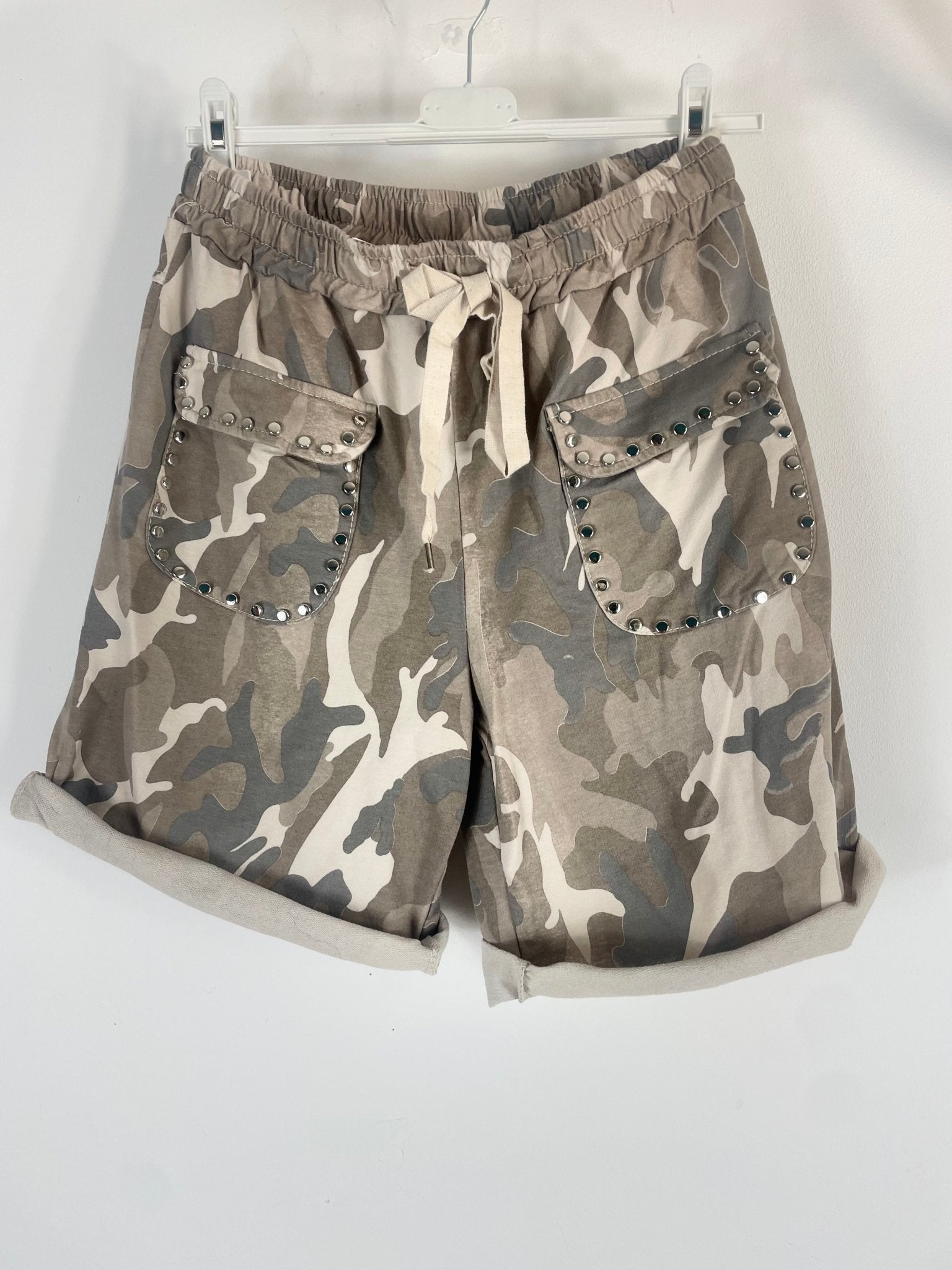 Short Camo Rebel — Coton Strass - Mam’s AilesBeige foncé