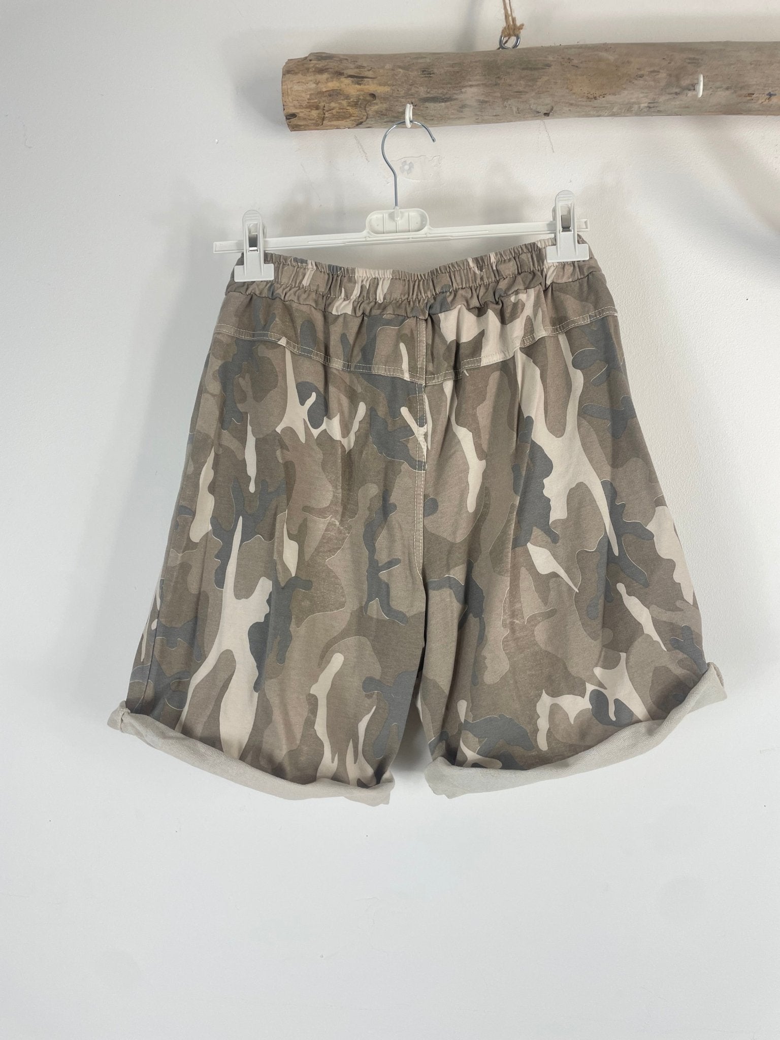 Short Camo Rebel — Coton Strass - Mam’s AilesBeige foncé