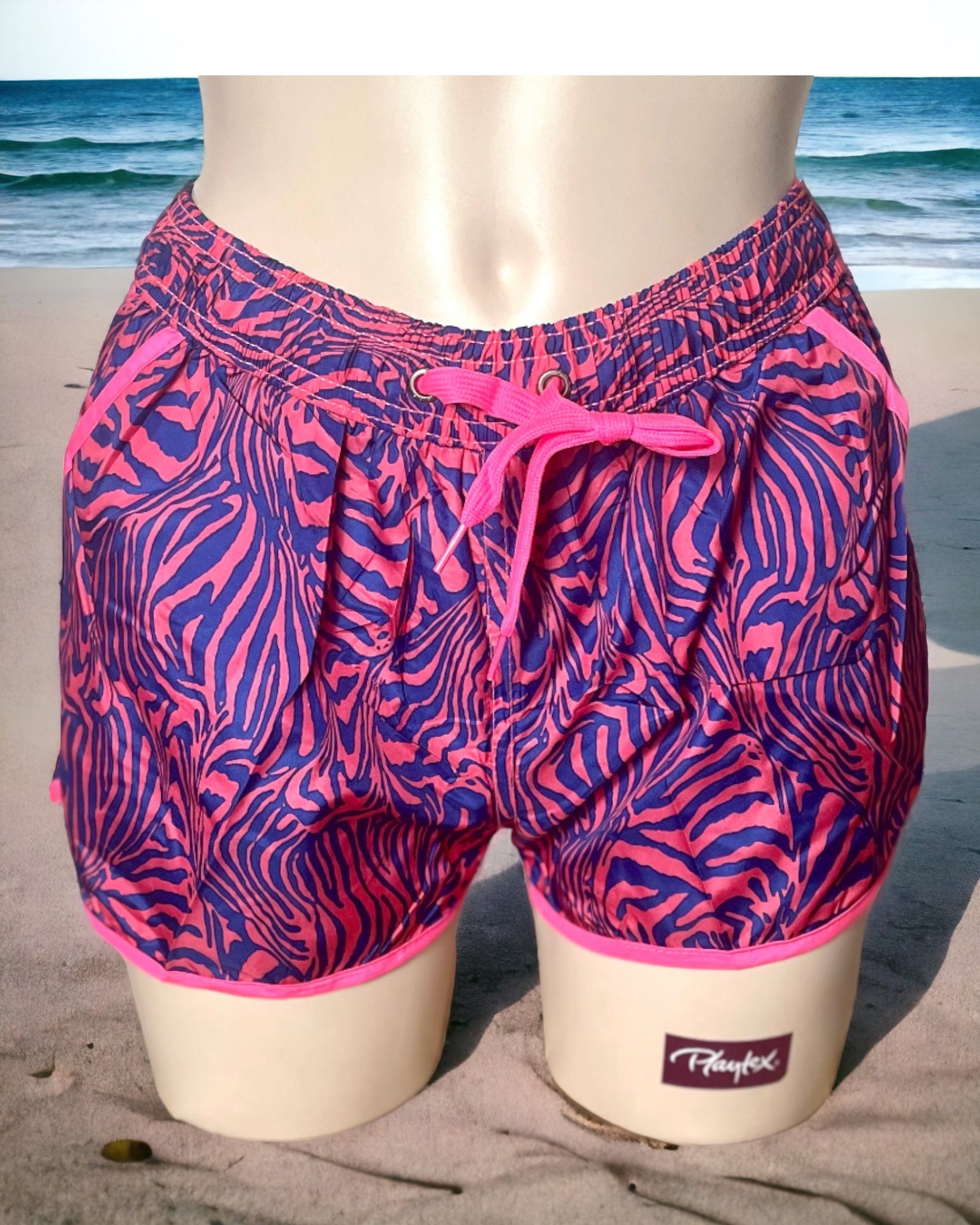 Short de Plage Fluo Motif Zèbre – Osez le Style Sauvage ! - Mam’s Ailes