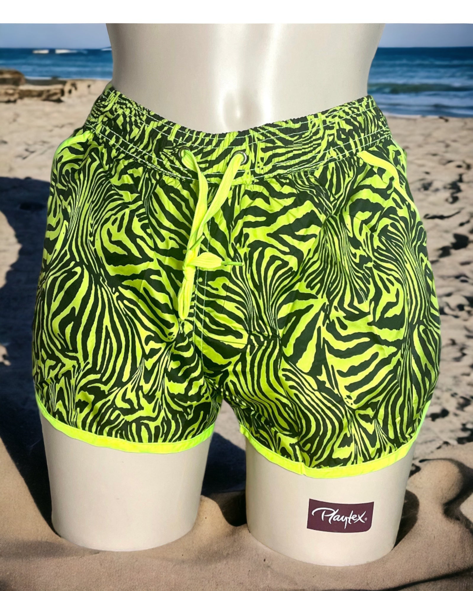 Short de Plage Fluo Motif Zèbre – Osez le Style Sauvage ! - Mam’s Ailes