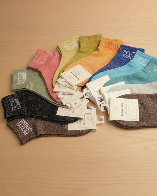 Socquettes « Petite Conne » Paillettes – Message Décalé – Cadeau Fun – 36 - 42 - Mam’s Ailes