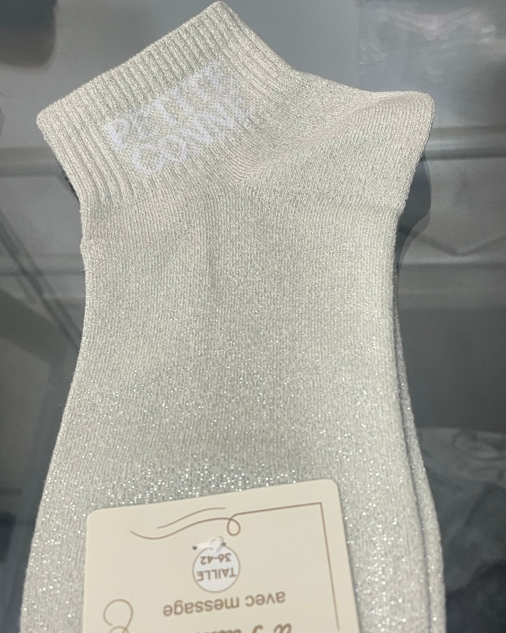 Socquettes « Petite Conne » Paillettes – Message Décalé – Cadeau Fun – 36 - 42 - Mam’s Ailes