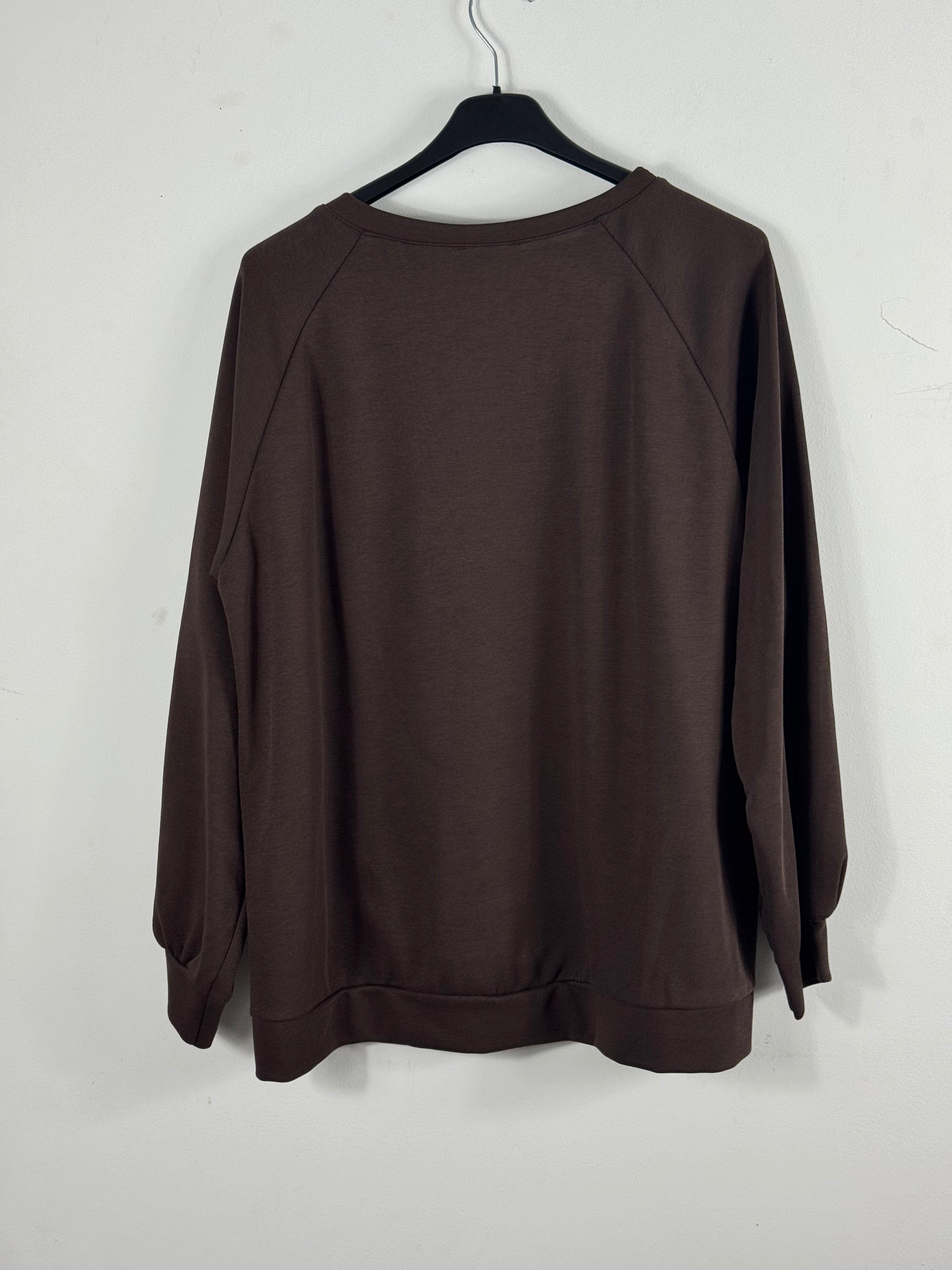 Dos uni chocolat du Sweat Bari femme