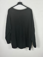 Dos du sweat J’adore Myself anthracite à coupe loose