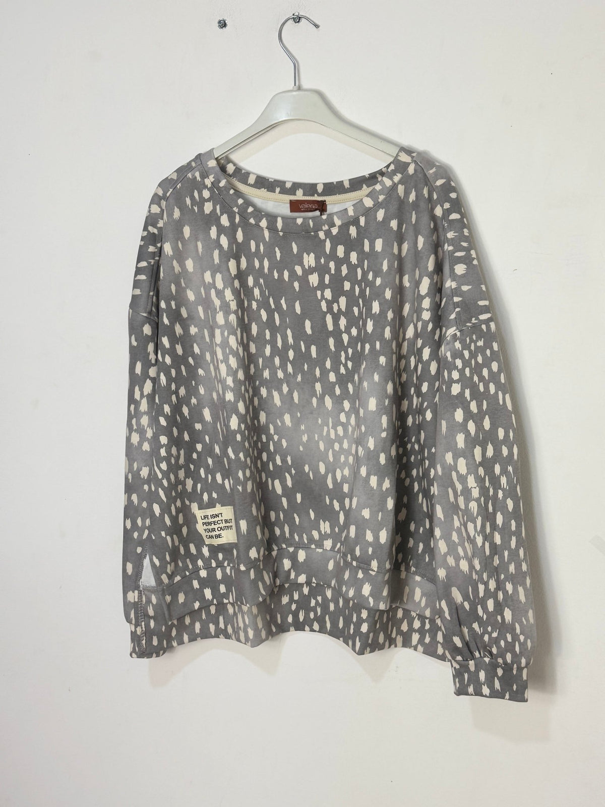 Sweat Fanny gris vue cintre