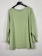 Sweat Peace vert clair de dos – Mam’s Ailes