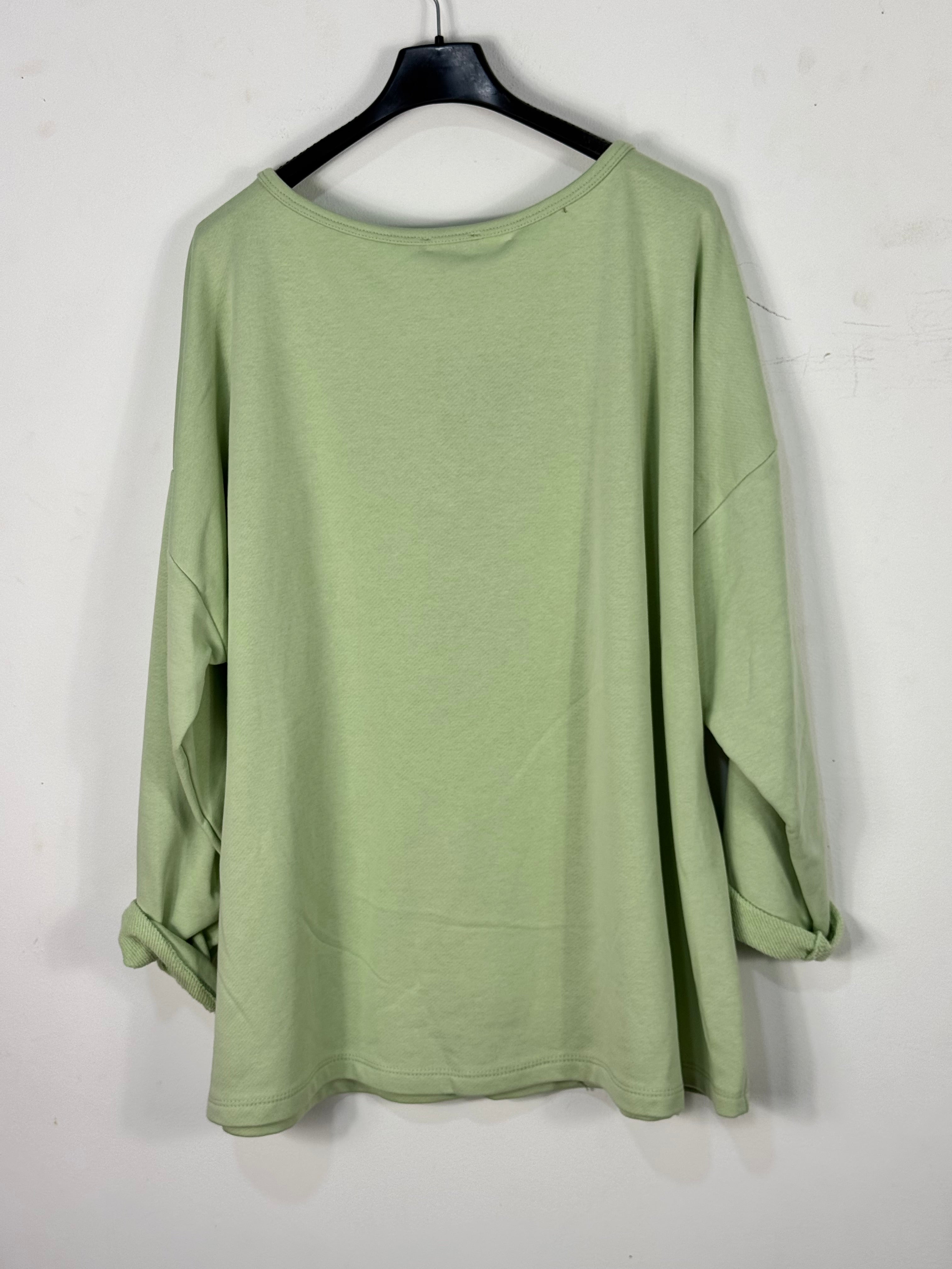 Sweat Peace vert clair de dos – Mam’s Ailes