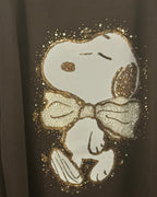 Dos uni du sweat Snoopy femme à coupe ample et longueur 71 cm