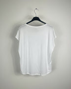 Dos uni du tee-shirt blanc Just Breathe pour femme