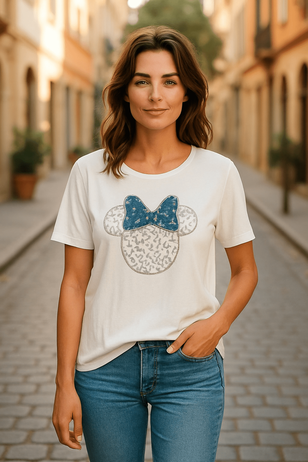 T-shirt Minnie Strass & Jean - Mam’s Ailes