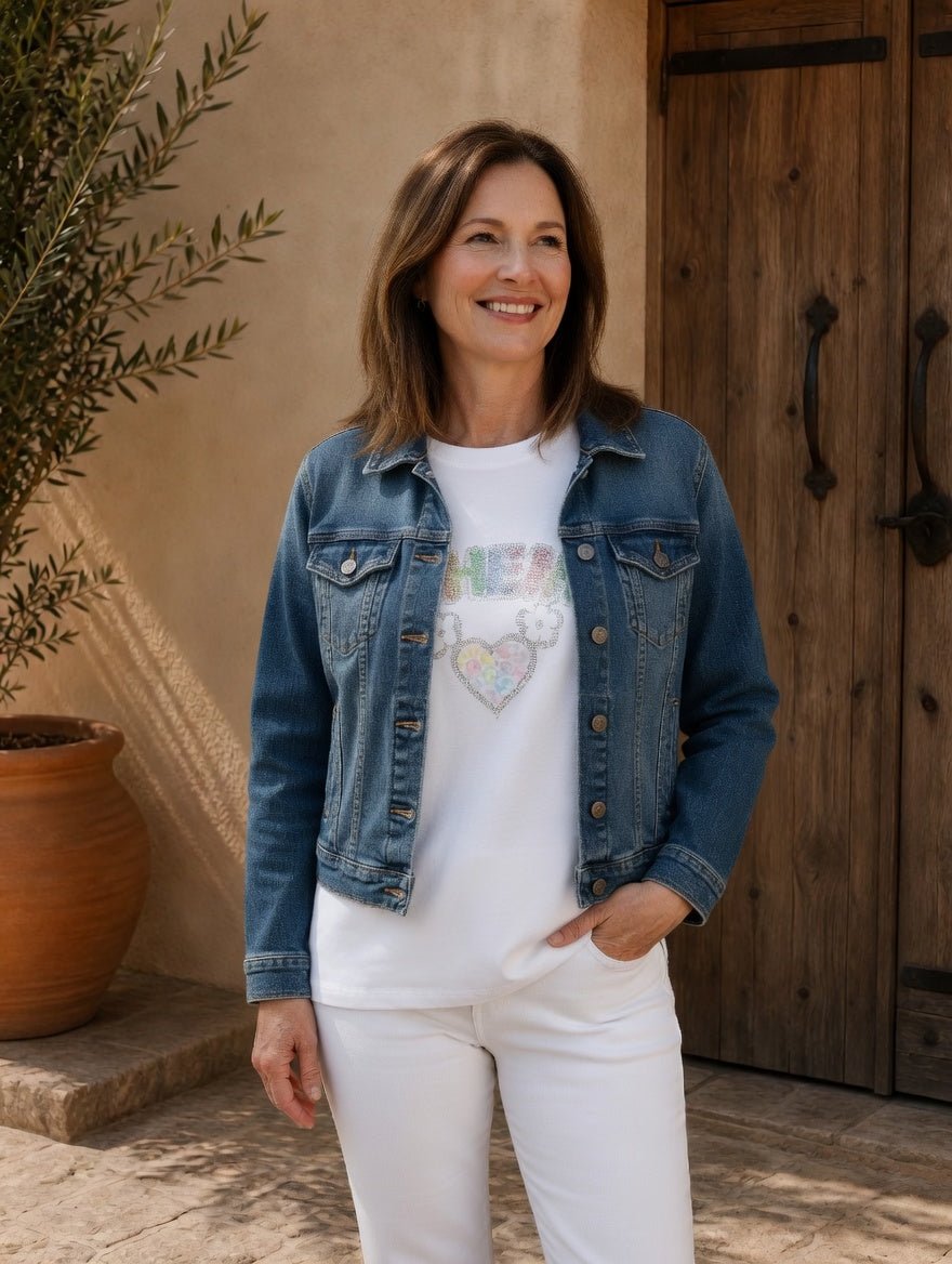 Tee - shirt Bohème - Strass & Cœur - Mam’s Ailes