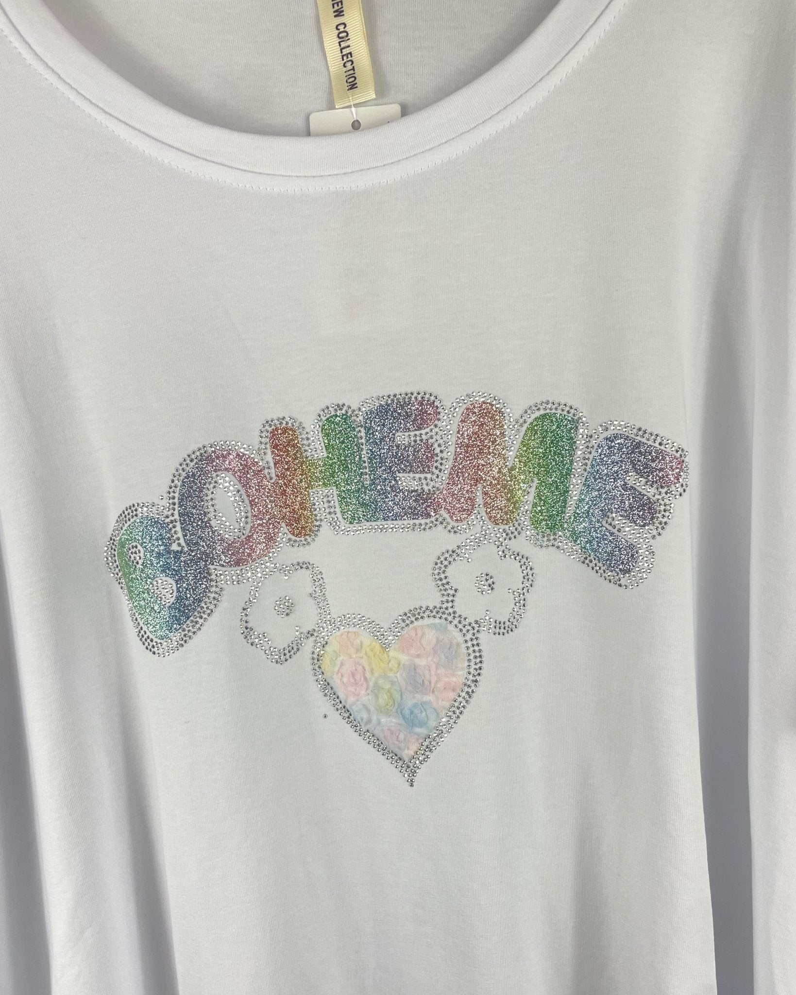 Tee - shirt Bohème - Strass & Cœur - Mam’s Ailes