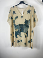 Tee - shirt Bowie - Chat Denim - Mam’s Ailes