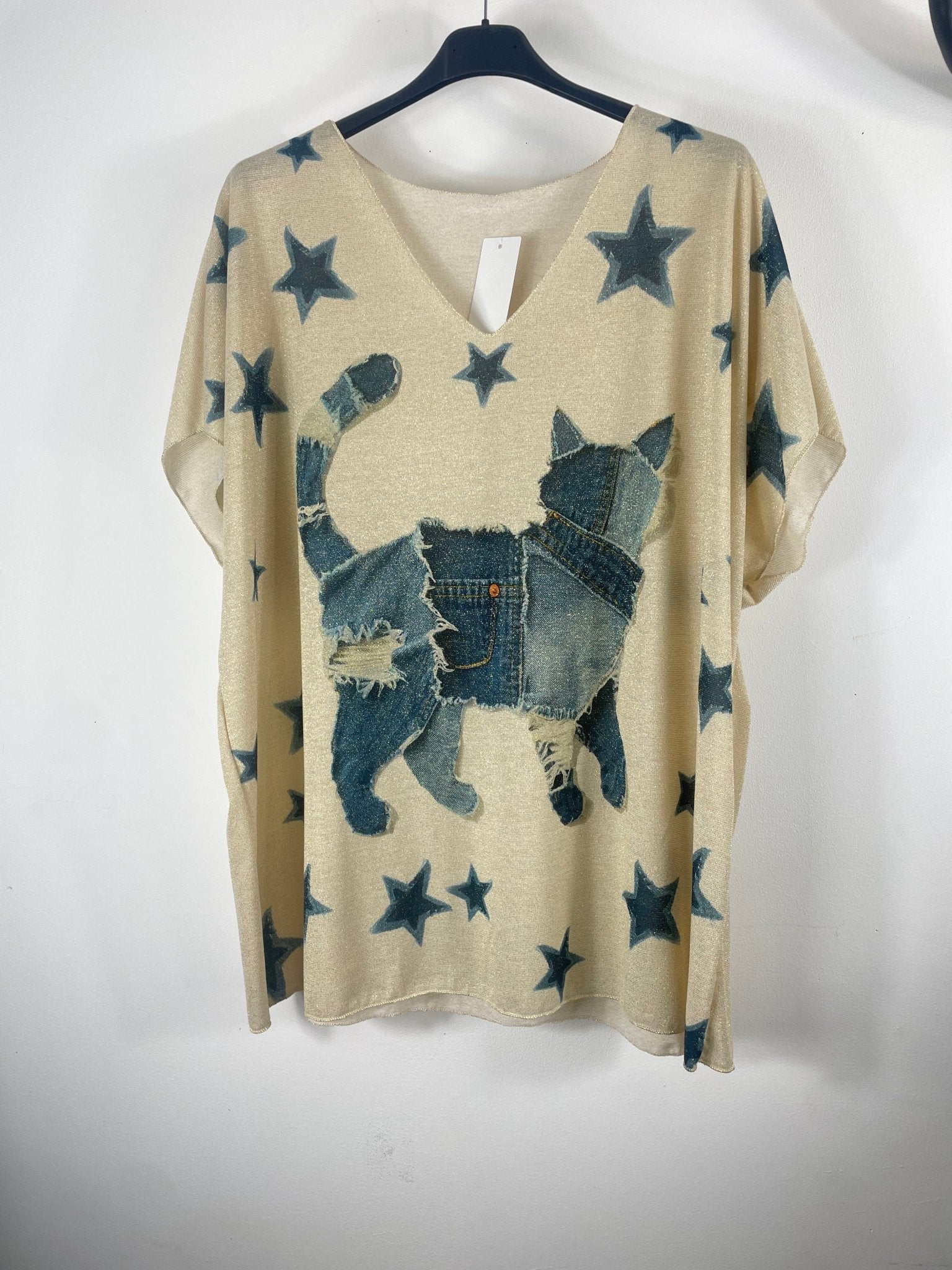 Tee - shirt Bowie - Chat Denim - Mam’s Ailes