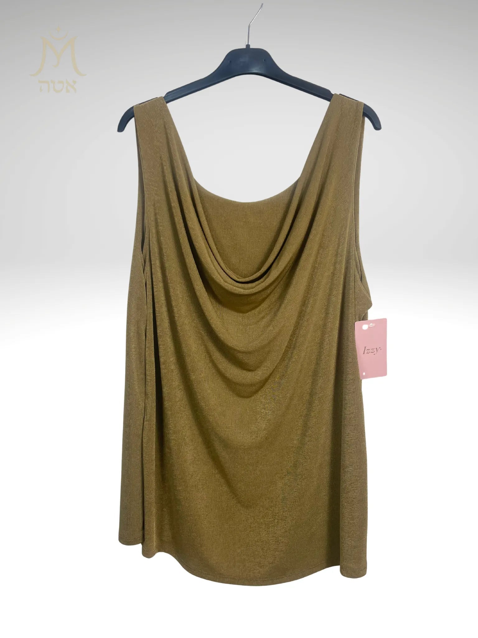 Débardeur satiné pailleté Luna Scintilla – détail décolleté et finitions
