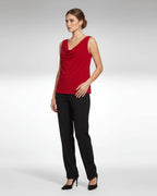 Top débardeur satiné pailleté rouge Luna Scintilla – Made in Italy
