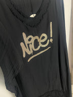 Tunique Asymétrique Nice! Manches Foulard — Du 38 au 54 - Mam’s AilesNoir