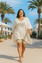 Tunique Asymétrique Nice! Manches Foulard — Du 38 au 54 - Mam’s AilesNoir