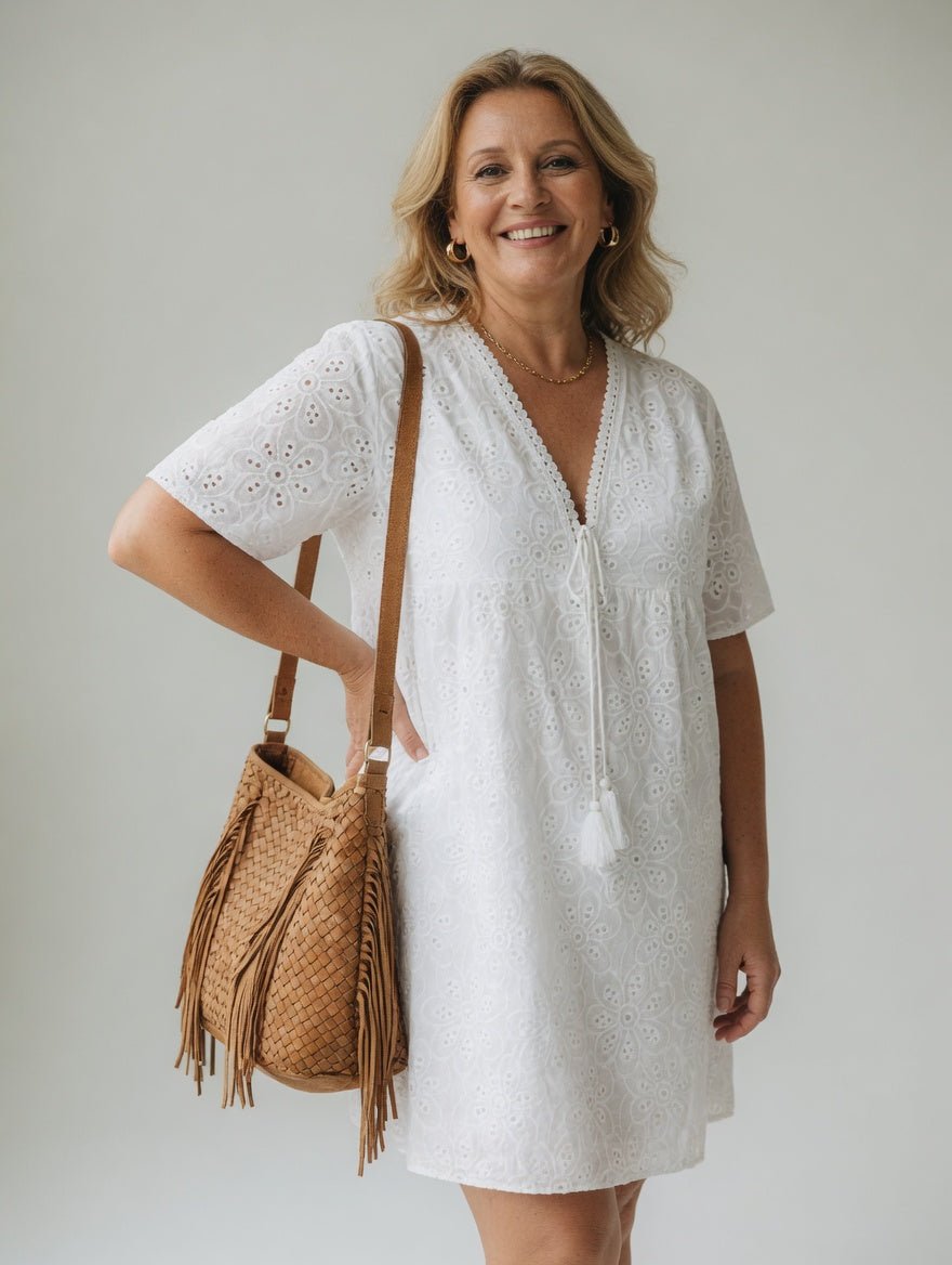 Tunique Bohème Broderie Anglaise — 36 - 46 - Mam’s Ailes