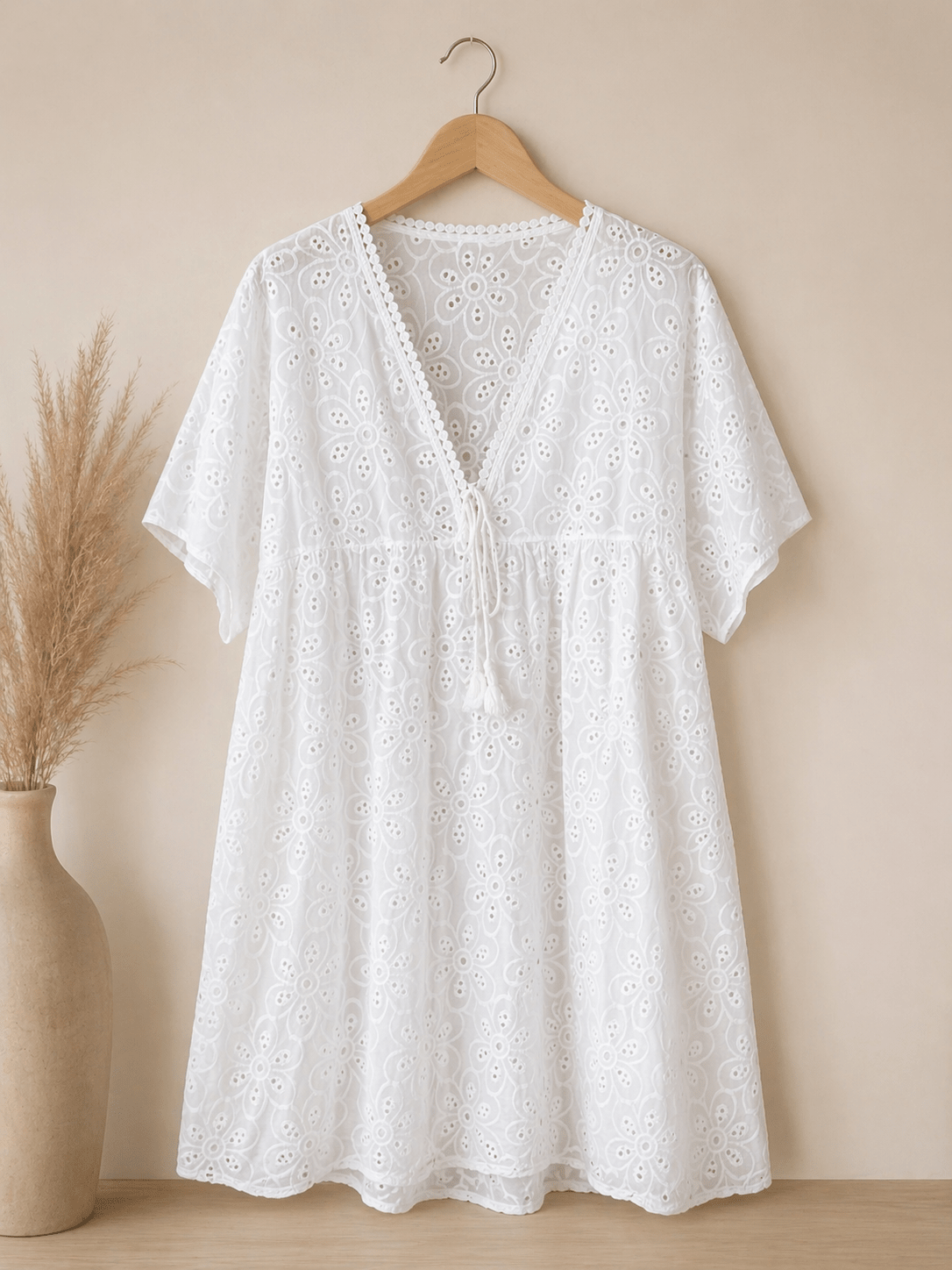 Tunique Bohème Broderie Anglaise — 36 - 46 - Mam’s Ailes