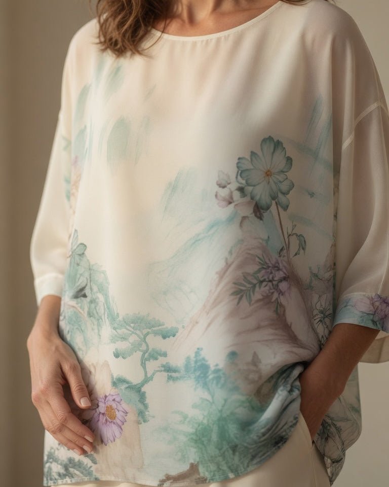 Tunique Fluide Pastel Doublée - Du 36 au 48 - Mam’s AilesBleu