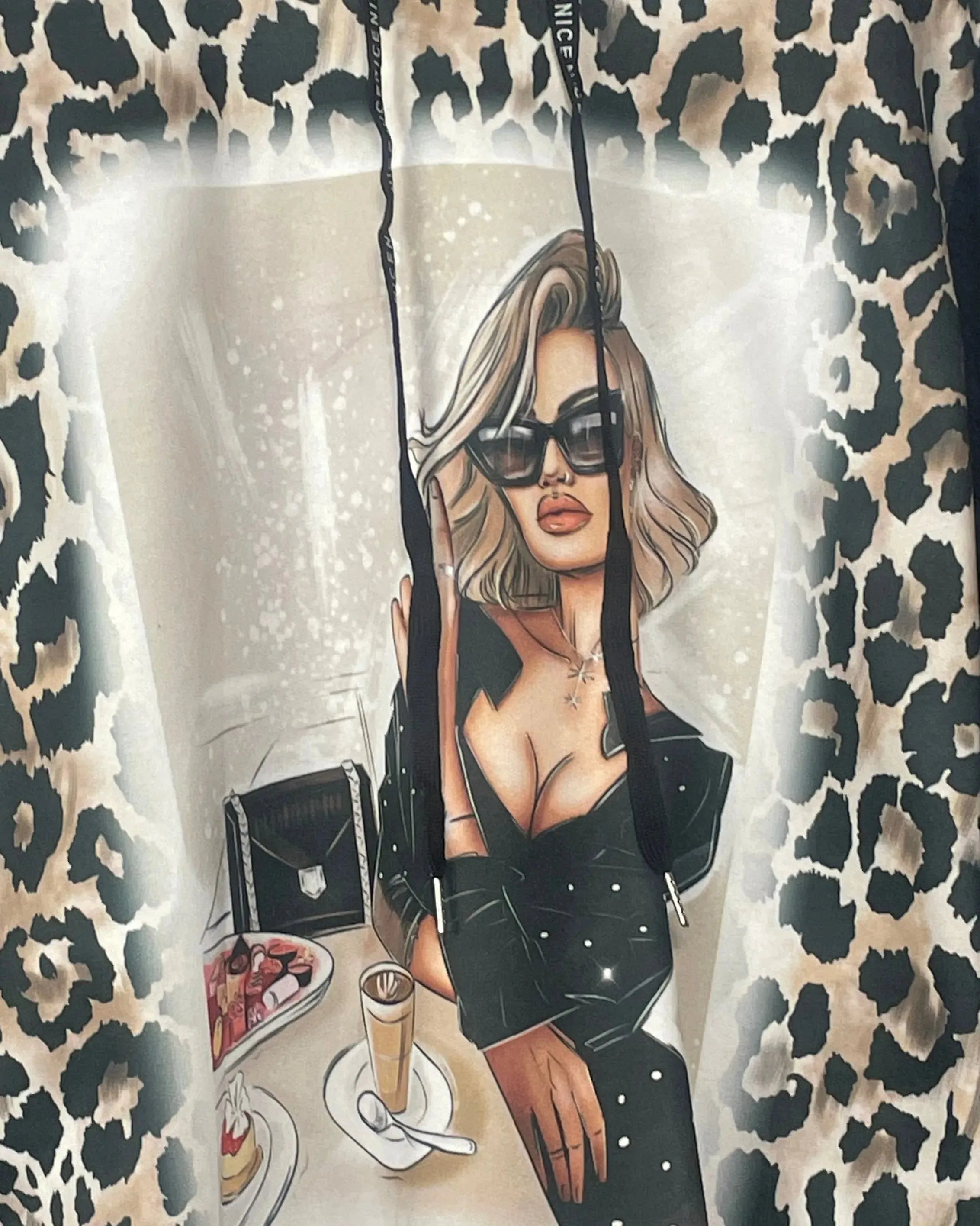 details Robe fashion femme imprimé animal