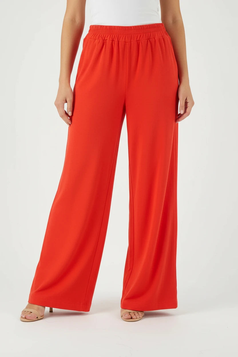 Pantalon droit femme chic marine coupe fluide confortable